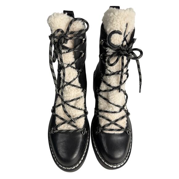 Calvin Klein Women's Alaina Hiking Boots Black‎ Size 7m NWOB - Picture 4 of 10
